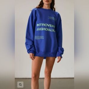 Friday+Saturday Introvert Extrovert Sweatshirt Size Small